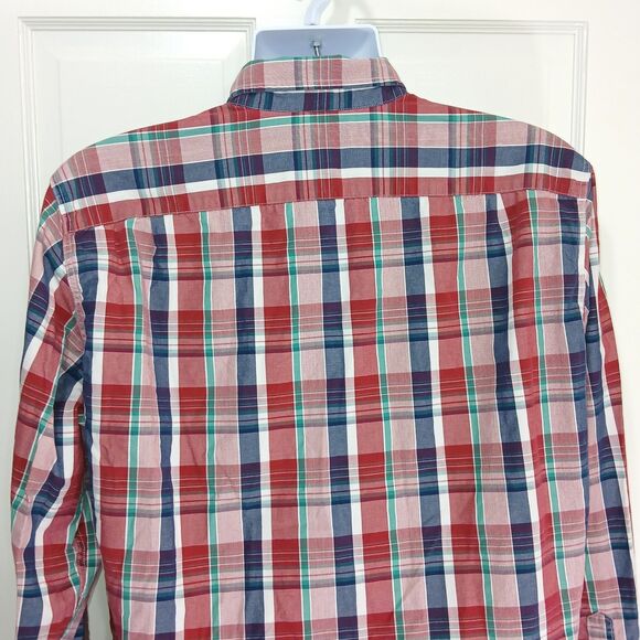 Pre-owned Nautica Men's Plaid Button-Up Long Sleeve Shirt - Size M - 100% Cotton - Picture 8 of 16